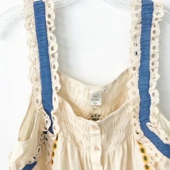 Anthropologie Pineapple Ruffle Tank Top - Picture 4 of 9